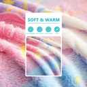 Unicorn Glow in The Dark Blanket,Unicorns Gifts Toys for Girls, Birthday Gifts for Kids Age 3-14 Year Old Teen Child Toddler Luminous Throw Blanket for Daughter 50"×60"