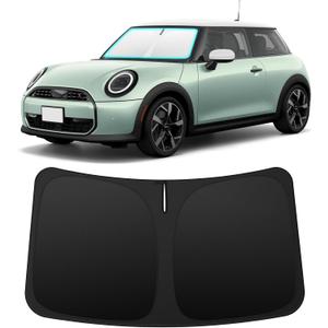 INSAUTO Foldable Windshield Sun Shade for BMW Mini Cooper F55 2015-2024, Heat & UV Protection Car Sunshade with Storage Bag, Keep Interior Cool & Easy Installation