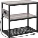 Livofloral 20-29 Gallon Fish Tank Stand With Power Outlets, 3-Tier Metal Aquarium Stands, Breeder Reptile Tank Stand with Shelf for Home Office, 660LBS Capacity, 29.5 x 15.8 x 30.1 inches, Grey