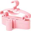 Pack of 50 Pink Baby Hangers Plastic Baby Nursery Closet Hangers Non-Slip Ultra-Thin Child Infant Coat Hanger for Newborn Toddler Clothes