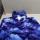 THREE POODLE Wearable Blanket Hoodie for Kids, Oversized Sherpa Sweatshirt Blanket with Giant Hood, Warm Cozy Hooded Blanket, Cute Gifts for Kids Girls Boys (Cloudy Sky), Kids