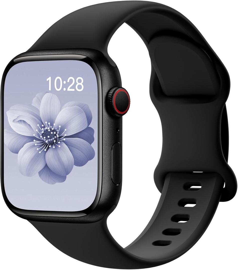 Sport Band Compatible with Apple Watch Bands for Women Men,Soft Silicone WaterproofReplacement Strap for Apple Watch Size: 38mm/40mm/41mm/42mm(Series 11 10)