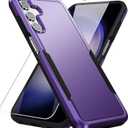 for Galaxy A15 5G Phone Case, with Screen Protector,Heavy-Duty Tough Rugged Shockproof Protective Phone Case for Samsung A15 5G, Purple