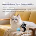 Wearable Pet Blood Pressure Monitor for Dogs & Cats, Oscillometric Home Monitoring Device with Adjustable Chest Strap, Multi-Size Cuffs, 240 Sets Memory for 2 Users, Large LCD Display