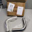 2 Inch 90 Degree DIY Custom Mandrel Exhaust Pipe Tube Pipe, T304 Stainless Steel, Universal Fit, 18.1 Inch End to End Length, 2'' OD Mandrel Bend Pipe 2PCS