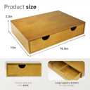 Coffee Pod 15" X 11" X 3" Natural Wood Countertop Organizer Drawer, Counter Top Espresso Tea Bag Station Storage Holder Box, Brown