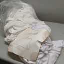 familus 6ft White Table Cloths for Rectangle Tables, 2-in-1 Spandex Fitted Tulle Table Skirt, Rectangular Ruffle Tutu Tablecloth for Craft Fairs, Banquets & Trade Show Display