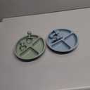 2 Pack Baby Plates with Suction, 2 Pack Silicone Forks and Spoons Set, Baby Led Weaning Supplies, BPA Free, Toddler Utensils for Feeding Essentials (Blue)