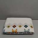 Boho Chenille Couch Covers,Geometric Couch Covers for Sofa,Chenille Couch Cover Non Slip,Sectional l Shaped Sofa Furniture Protector Cover for Home Decor,Off-White_4 Seat 43x94in/110x240cm