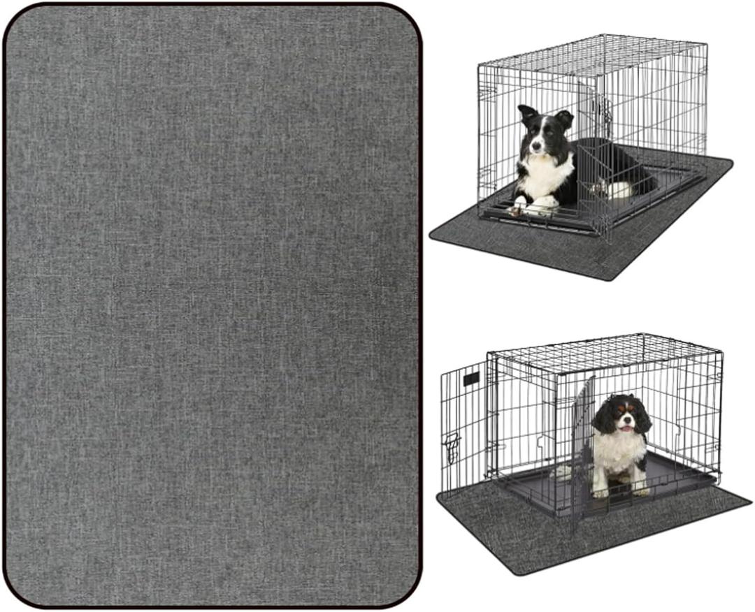 Dog Crate Mat Liner, Washable Pee Pads for Dogs, Absorbs Urine, Non-Slip, Waterproof Under Dog Crate Mat Floor Protector, Protects Floors from Wear and Scratches, (29"x42") 