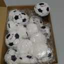 30 Pcs Soccer Keychain Gift Bulk Mini Plush Ball Prizes Funny Sports Players Team Party Favors Gifts for Group (White, Black)