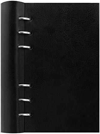 Filofax Clipbook, Classic Refillable Notebook, Black, Personal (6.75 x 3.75") Ruled, Plain and Quadrille Notes Pages, Undated Planner, Yearly, Monthly and Weekly Calendar (B023628)