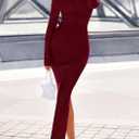 PRETTYGARDEN Womens Fall Sweater Dress 2026 Long Sleeve Off Shoulder Slit Maxi Bodycon Cocktail Party Dresses Spring Fashion (XXL)
