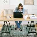 Office Chair Mat for Hardwood Floor, 48"x36" Easy Glide Computer Desk Mat Protector for Rolling Chair Under Desk Rug Nonslip Backing, Machine Wash (Modern), 36"x48"
