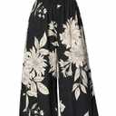KIRUNDO Jumpsuits for Women Dressy Romper Summer One Piece | Sleeveless Boho Floral Jumpsuits, Wide Leg Pants Rompers, Beach Vacation Cruise Outfits, Resort Wear, Airport Travel Clothes (L)
