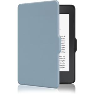 MOROCK Case for 6" Kindle Paperwhite 5th/6th/7th Generation 2012-2017 Released(Model No. EY21 & DP75SDI), Premium Lightweight PU Leather Cover with Auto Wake/Sleep, Misty Blue