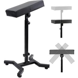 Tattoo Arm Rest Stand with 180 Tilt & Height Adjustable (28"-39"), Thickened PU Leather Pad, Four-Corner Non-Slip Base, Foldable & Portable for Tattoo Artist Studio Client