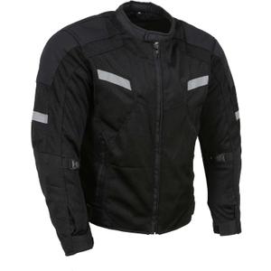 Milwaukee Leather MPM1792 Men's Black CE Armored Textile Motorcycle Jacket- All Season Biker Jacket (Black, XXL)