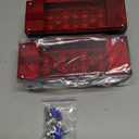 Wellmax 12V LED Trailer Lights, Submersible and Waterproof Low Profile Rectangular tail lights for RV, marine, boats, trailers