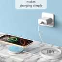 Magnetic Wireless Charger for Apple iPhone 17/16/15/14/13/12/11/AirPods, 2-Pack Fast Charging Long Cable 10ft Magnet Pad & 2-Pack Type-c Charger Block, White