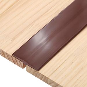 uxcell T-Molding Transition Strips, 9.84 ft x 1.97" (L x W) PVC Floor Flat Divider Strip Self Adhesive Vinyl Flooring Edging Trim for Joining Floor Gaps Doorways, Coffee