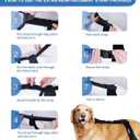 Dog Knee Brace for Torn ACL Hind Leg Adjustable Canine ACL/CCL & Cruciate Ligament Support, Arthritis Pain Relief, Durable Stabilizer Wrap, Black, Large