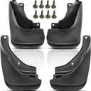 YHTAUTO Mud Flaps Splash Guards Replacement for Toyota Corolla 1993-1997 Sedan, Mudguards Mudflaps Accessories for Cars Wheel Protector with Hardware Kit, Front and Rear LH RH, 4Pcs Set Black
