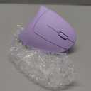 TECKNET Ergonomic Mouse, Wireless Bluetooth Vertical Mouse, 4800 DPI Optical Tracking, 6 Adjustable DPI, Quiet Clicks, 2.4GHz with USB A Receiver, 12 Months Battery, 6 Buttons, Wide Compatibility (Purple)