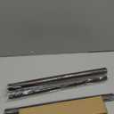 Bronze Curtain Rods for Windows 28 to 48 Inches Adjustable Decorative 1 Inch Diameter Single Window Curtain Rod Set with Classic Finials, Bronze with Gold Finishing