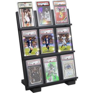 Wooden Trading Card Display Stand, Applicable to PSA/CSG/BGS/SGC Graded Cards, Ideal for Card Collection and Show