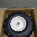 GICOOL 13x5.00-6" Tubeless Tiller Tire and Wheel, 1" Axle Size, 3-1/8" Centered Hub, 13x5-6 Agriculture Super Lug Tractor & Trencher Tire Replacement, 1 Pack