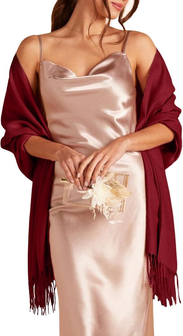 FURTALK Pashmina Shawls and Wraps for Evening Dress Women's Scarf Wedding Bride Bridesmaid Gifts Winter Scarves