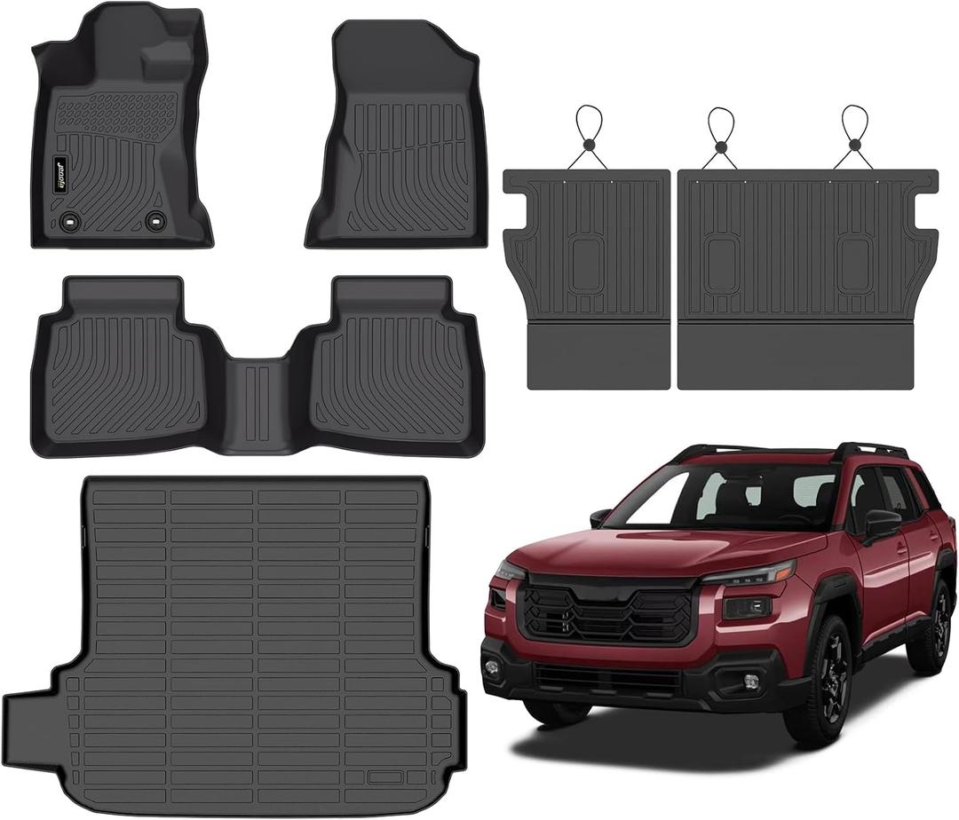 Floor Mats for Subaru Outback 2026-2027 Full Set with Seatback Mat, Size: 27 