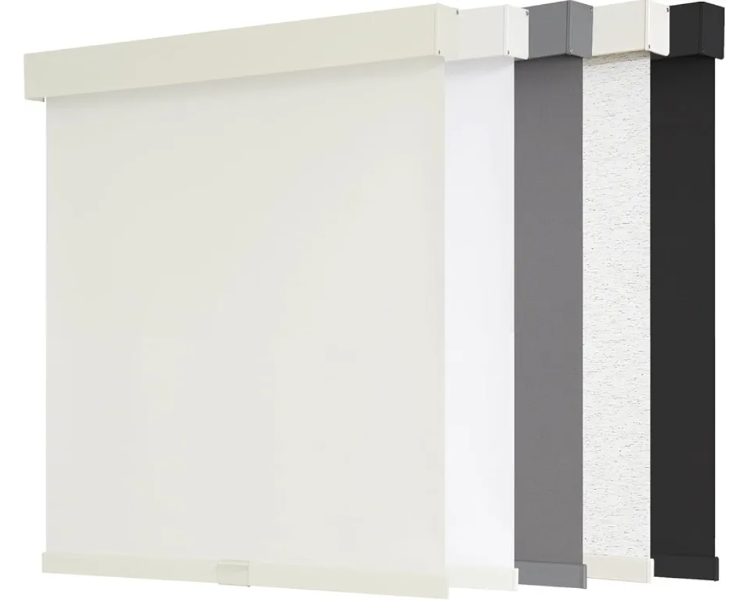 AOSKY Blackout Roller Shades Cordless Blinds for Windows, Free-Stop Shades with Valance, Thermal Insulated Fabric, UV Protection, Natural Woven Blinds for Home and Office (30" W x 72" H, Ivory)