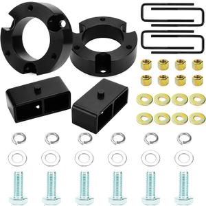 Full Lift Kits For Tacoma 2005-2023, 3"F+2"R Leveling Lift Kits Compatible with Toyota Tacoma 2WD 4WD, Full Suspension Lift Kits Include 3in Front Strut Spacer and 2in Rear Lift Blocks with U Bolts