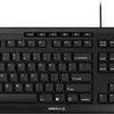 Cherry Stream Keyboard, Wired Keyboard for PC/Laptop, Whisper Quiet Silent Keys, Unique Typing Feel, Slim Design, SX Scissor Switches, USB-A, QWERTY, Black
