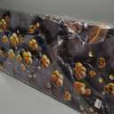 Large Canvas Wall Art for Living Room Bedroom Home Office Grey and Gold Metal Color Plum Blossom Picture Modern Canvas Prints Framed Wall Decor Size 20x40