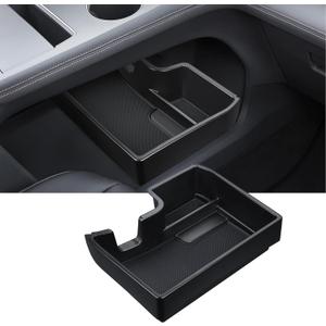 Ecarzo Console Bottom Organizer Compatible with 2021-2026 Toyota Sienna Accessories, Lower Center Console Tray Storage Box with Multiple Compartments