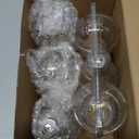 Ascher 60 Watt Equivalent, E26 LED Filament Light Bulbs, Daylight White 4000K, Non-Dimmable, Classic Clear Glass, A19 LED Light Bulb with 80 CRI, Pack of 6