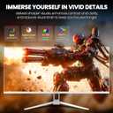 CRUA 34'' White Gaming Monitor, 165HZ/144HZ, WQHD(3440x1440P) IPS UltraWide Screen Computer Monitors with Built-in Speakers, Supports FreeSync, 120% sRGB, HDMI 2.0 & DP 1.4, Wall Mountable Installs