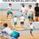 Kanu Surf Boys' Line Up Quick Dry UPF 50+ Beach Swim Trunk (2T, Mirage Navy/Yellow)