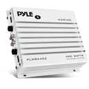 Pyle Hydra Marine 400W 4-Channel Amplifier - Waterproof with Dual MOSFET Power Supply - GAIN level Controls - RCA Input - LED Indicator - Compact Design for Boat/Vehicle Audio - PLMRA402