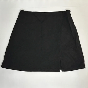 Cider Women's Black Asymmetrical Wrap Mini Skort Size M Casual
