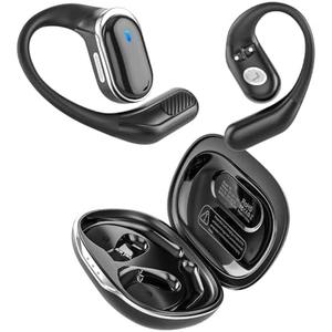 Open Ear Wireless Earbuds Bluetooth Headphones, 50Hrs Playtime Stereo Sound Earphones with IP7 Waterproof Ear Buds for Fitness/Travel (Black) Open Ear Wireless Earbuds Bluetooth Headphones, 50Hrs Playtime Stereo Sound Earphones with IP7 Waterproof Ear Buds for Fitness/Travel (Black)
