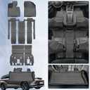 Custom Fit All-Weather Floor Mats for Toyota Sienna 2021-2026, Specifically Designed for 7-Seat Models (Platinum '24-'26 & LE/XLE/XSE/Limited '21-'25), Universal Trim-to-Fit Design (w/o Spare tire)