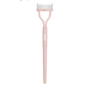 Eyelash Separator Eyelash Comb Lash Separator Tool MSQ Mascara Brush Eyelash Brush Separator Mascara Comb Arc Designed Mascara Applicator With Cover Naked Pink (1PCS)