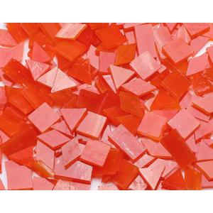 Lanyani 200 Pieces Glass Mosaic Tiles, 4-Shapes Mixed Stained Glass Pieces Tile for Crafts,Watermelon Red
