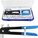 136pcs Rivet Nut Tool Kit, Rivnut Tool with Wrench, Threaded Insert Rivnut Nutsert Set M3 / M4 / M5 / M6 / M8 for Furniture, Decoration, Car, Trailer, Boat, and More