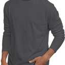 Mens Casual Mock Turtleneck T-Shirts Long Sleeve Thermal Stretchy Pullover Basic Lightweight Undershirt Sweater Tops (XXL)