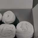 Lapulas Athletic Running Ankle Socks, Low Cut Cushioned Anti-Blister Tab Sports Socks Men Women 6Pairs (Medium, White)